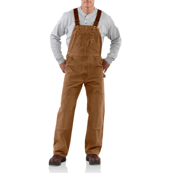Carhartt R06 Unlined Sandstone Bib Overall - Brown - 40x34