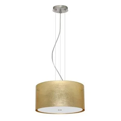Tamburo 3-Light Single Drum Pendant Besa Lighting Finish: Satin Nickel - Shade Color: Gold Foil, Size: 7.88x22 H x 15.75x22 D