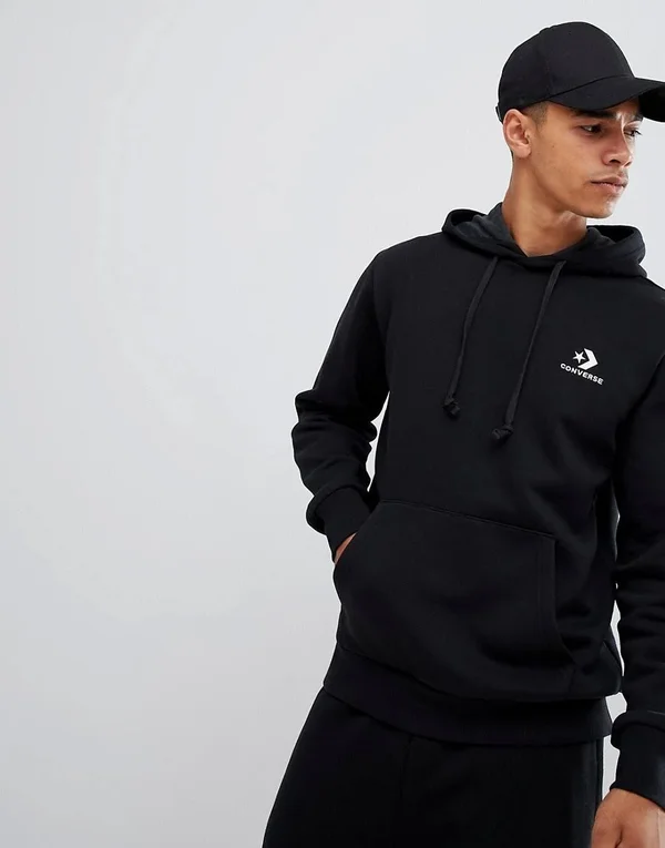 Converse Star Chevron Logo Hoodie Black