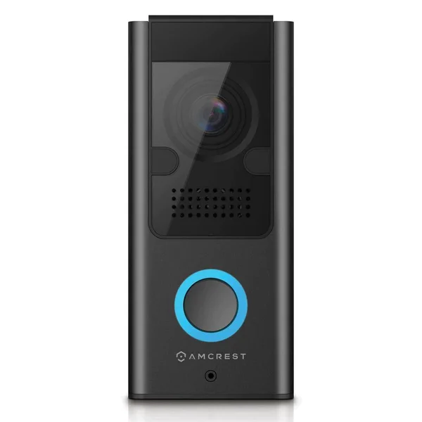 Amcrest 1080p WiFi Wired Video Doorbell Camera with IP55 Weatherproof, 2-Way Audio, 140-Degree Wide Angle, Black