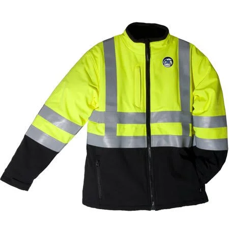 Polar Plus Hi Vis Waterproof Insulated Reflective Softshell Jacket, Men's, Size: Medium, Orange