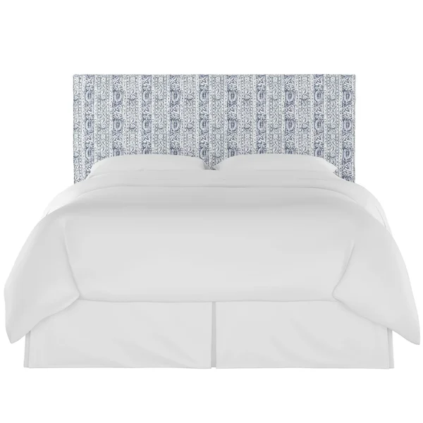 California King French Seam Slipcover Headboard Shepton Indigo - Simply Shabby Chic