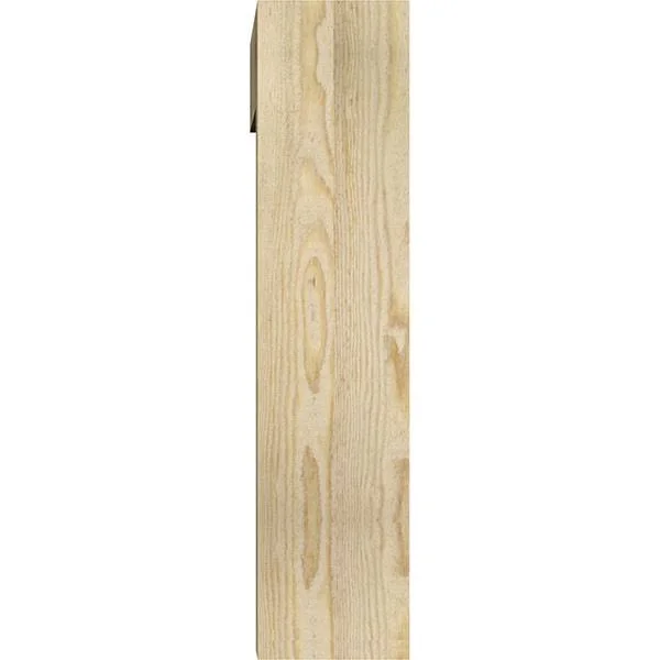 Ekena Millwork BKT0604X22X26MRC05RDF 6x22W x 22x22D x 26x22H Merced Block Rough Sawn Bracket w/ Offset Brace, Douglas Fir