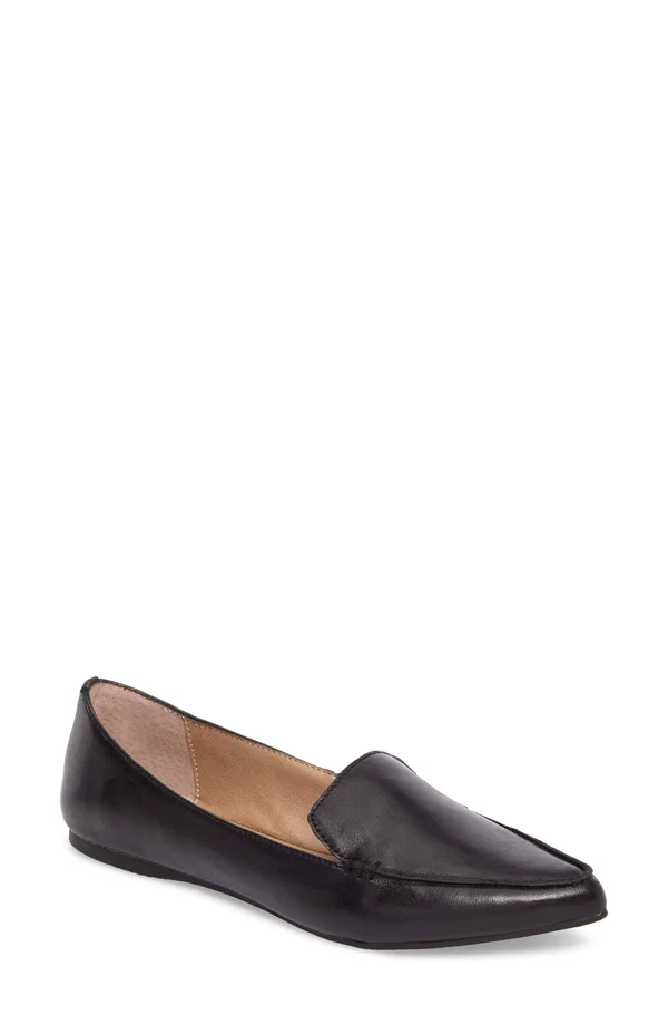Women's Steve Madden Feather Loafer 5745149 - 12 M - Black Leather