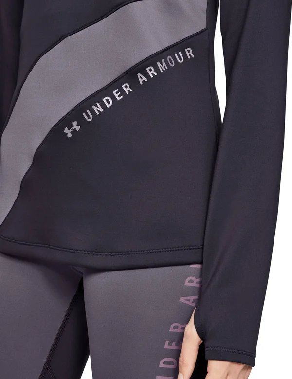 Under Armour ColdGear Graphic Long Sleeve Womens Running Top - Purple