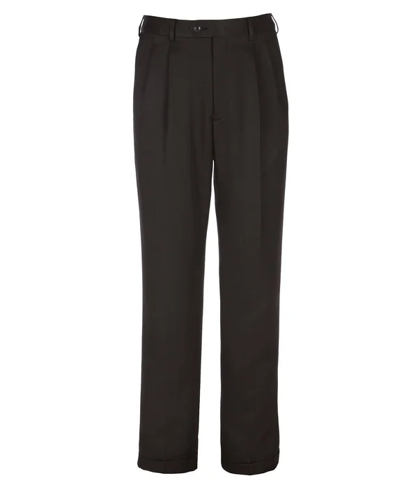Roundtree Yorke Travel Smart Non-Iron Pleated Ultimate Comfort Microfiber Dress Pants - Mens, 42 34, Navy - Dillard&s Exclusive