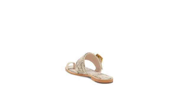 Louise et Cie Altan Sandal - Women's, Taupe/Brown Snake Print, Size 5, Sandals, Flat