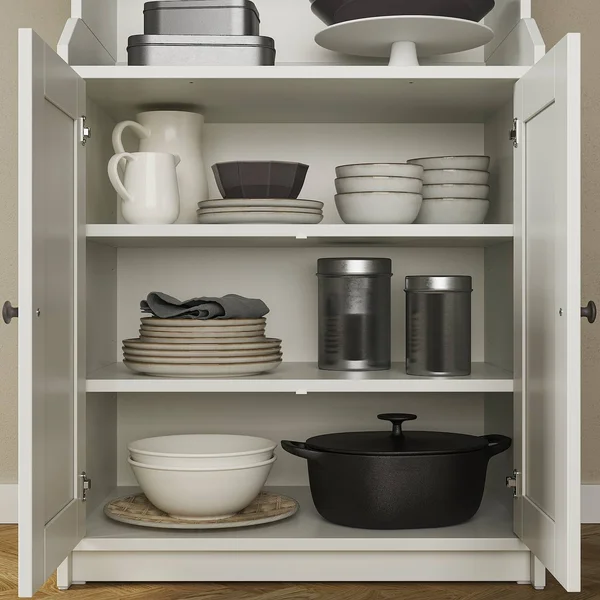 IKEA - HAUGA High Cabinet with 2 Doors, White, 27 1/2x78 3/8 20415046