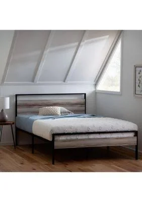 Dream Collection Platform Bed Frame, Full - Gray Brown