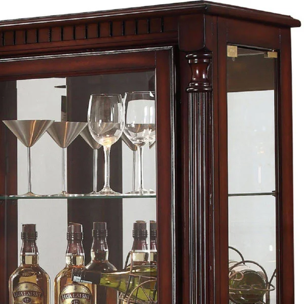 Acme Carrie Curio Cabinet Cherry