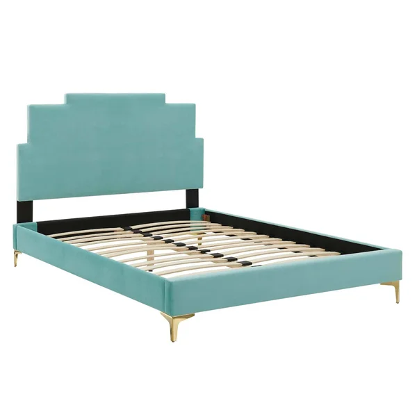 Lindsey Performance Velvet Twin Platform Bed MOD-6895-MIN