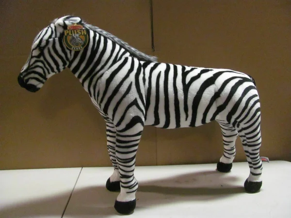 Melissa & Doug - Zebra Giant Stuffed Animal - black, white