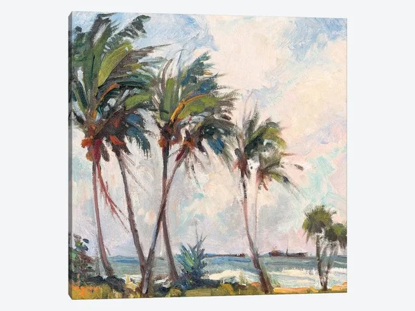 Richard A. Rodgers Canvas Art Prints - Six Palms ( Floral & Botanical > Tree Art > Palm Trees art)