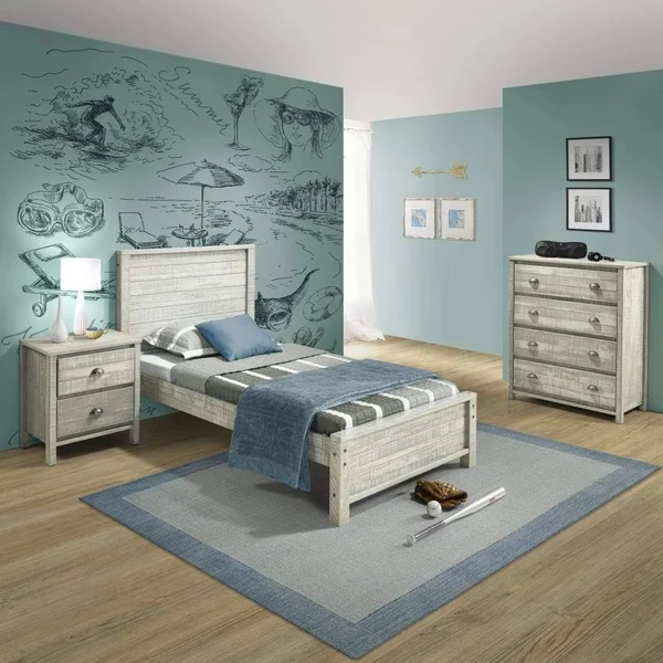 Alaterre Furniture Rustic 4-Drawer Chest - Rustic Gray