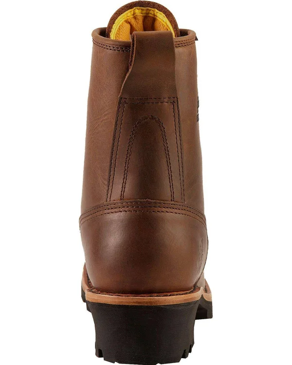 Chippewa Men's Bay Apache 8 in. Waterproof Logger Boots, 73100, Brown