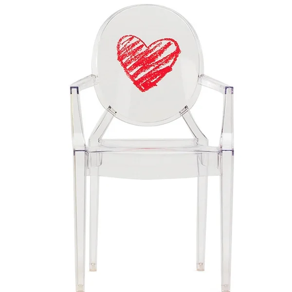 Kartell Lou Lou Ghost Chair Kids, Heart
