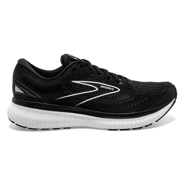 Men's Brooks Glycerin 19 Running Shoe Black/White 8.5