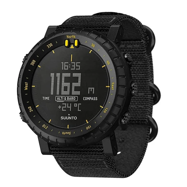 Suunto Core Black Yellow, 49.1 x 49.1 x 14.5 mm