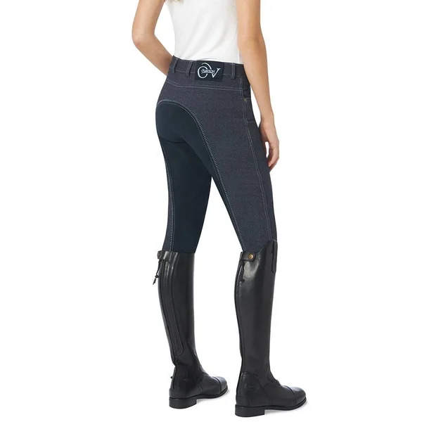 Ovation Euro Jean Front Zip Breeches - Ladies, Full Seat