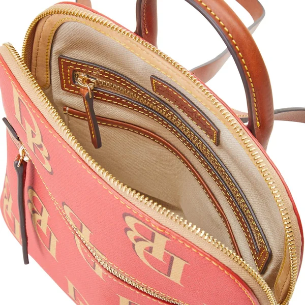 Dooney & Bourke Coated Cotton Monogram Backpack - Red
