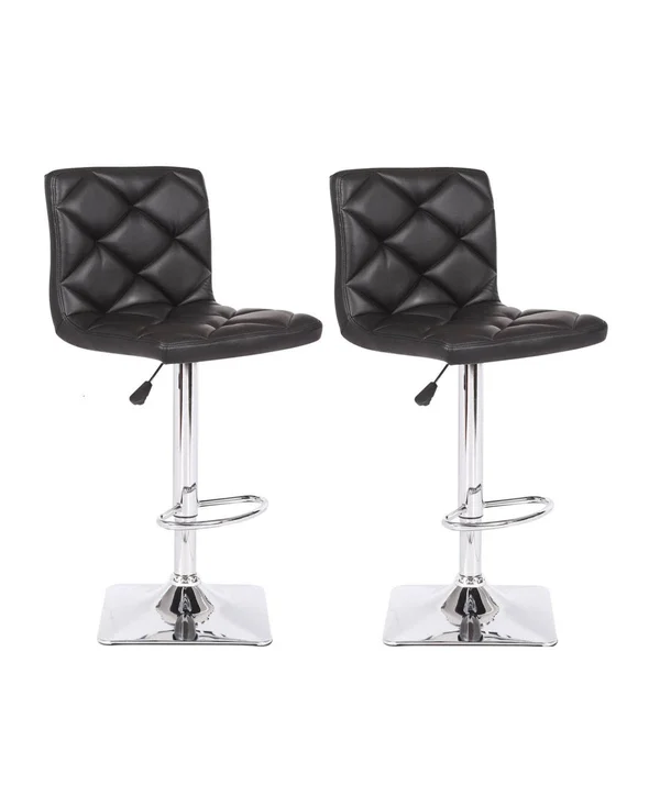 US Pride Furniture Valarie Adjustable Height Swivel Bar Stool - Red
