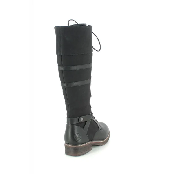 Rieker 94732-00 Warm Lined Black Knee High Boots 38 EU