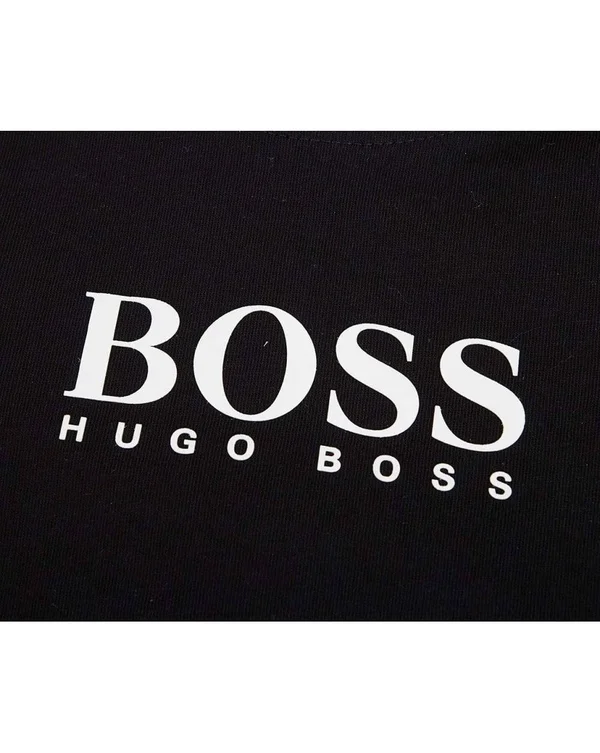 Boss Kidswear Boys Black Cotton Logo T-Shirt