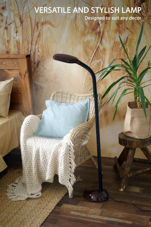 Kenley Natural Daylight Floor Lamp Tall Reading Task Craft Light 27W Full Spectrum White Bright Sunlight Standing Torchiere