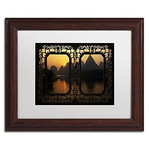 Trademark Fine Art Sunrise View by Philippe Hugonnard Framed Photographic Print - Size: 11x22 H x 14x22 W x 0.5x22 D, Matte Colo