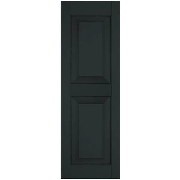 Ekena Millwork 2-Pack 12-in W x 79-in H Black Forest Green Raised Panel Wood Western Red Cedar Exterior Shutters - RWR12X079DGW