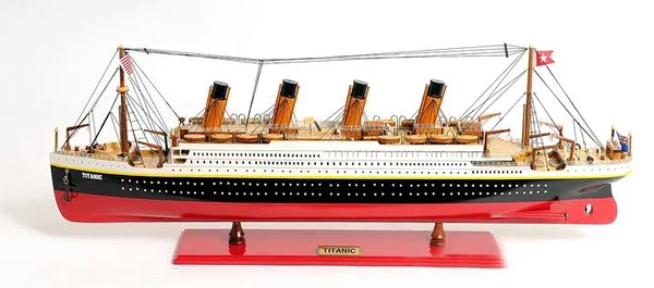 Old Modern Handicrafts Lage Titanic Painted Model Ship