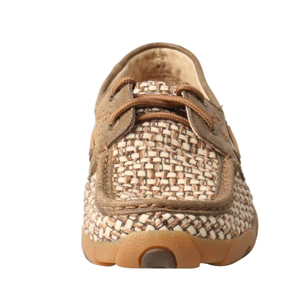 Twisted x Women's WDM0110 Driving Moc - Bomber/Ivory Canvas/Leather