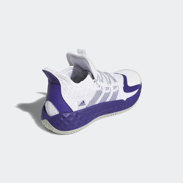 Adidas Pro Boost Low Shoes - Unisex - Cloud White, Team Colleg Purple, Chalk White - M 19, W 20