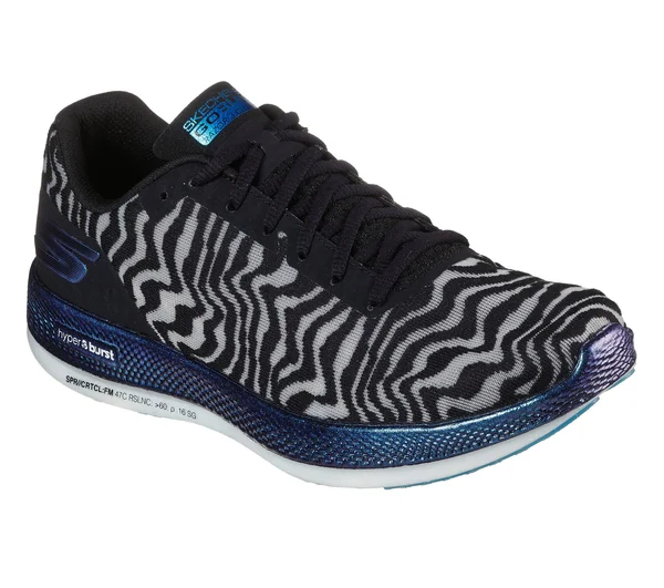 Skechers Women's GOrun Razor 3 Cloak Hyper Running Shoes, Black/Blue, 8.5