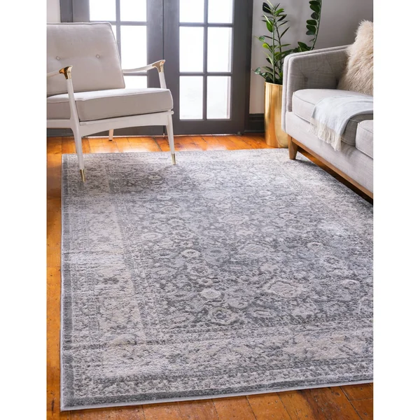Unique Loom 3144590 6 x 6 ft. Birch Leila Round Rug Violet