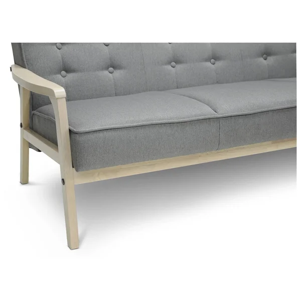 Baxton Studio Mid - Century Timor Sofa, Gray