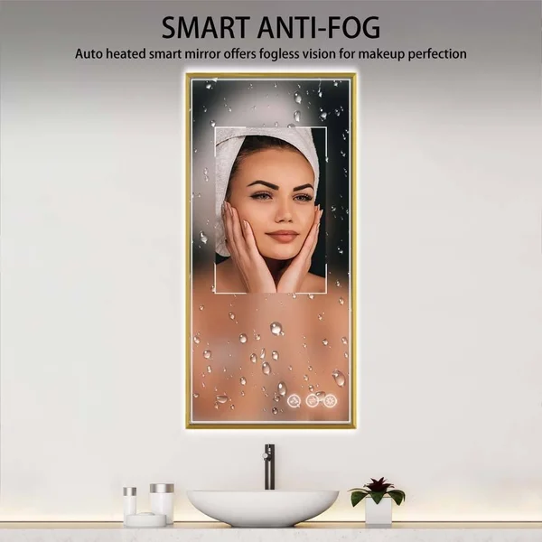 Blossom Stellar 24x22 LED Mirror in Brush Gold