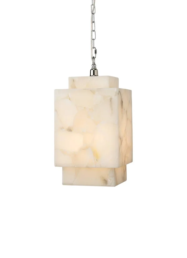 Jamie Young Borealis Cube Pendant Alabaster