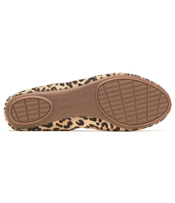 Hush Puppies Women's Chaste Ballet Flat - Size: 7, Leopard Calf Hair