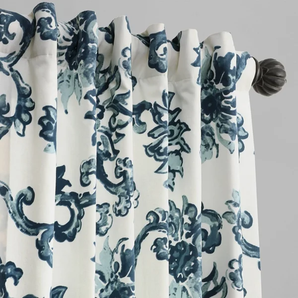 Exclusive Fabrics Indonesian Printed Cotton Twill Curtain Panel - 50 x 120 - Indonesian Rust