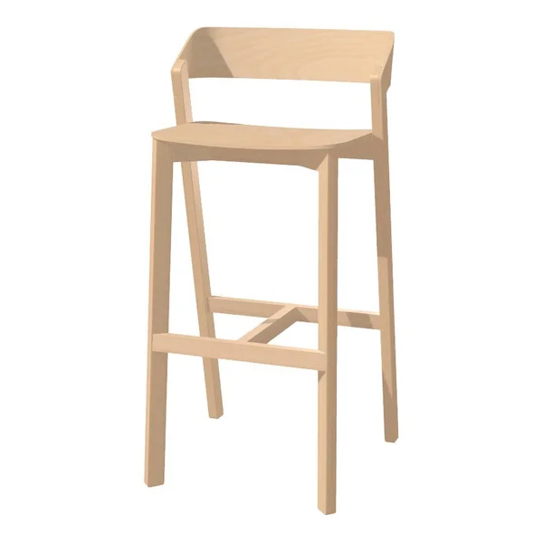 Ton Merano Barstool - Beech Frame, B48 Baby Blue, Counter Height: 24x22 Sh - [Bar & Counter Stools]