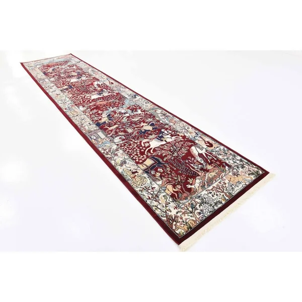 Unique Loom Birmingham Narenj Area Rug - 10& x 10& Round - Burgundy