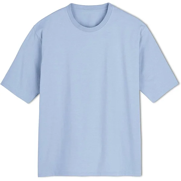 Coolibar Men's Morada Everyday Short Sleeve T-Shirt - SPF Shirts for Men, Blue, Large