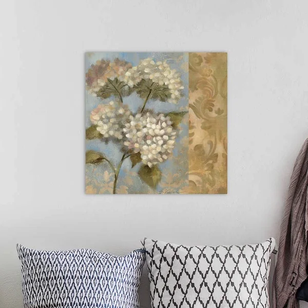Hydrangea on Soft Blue, Canvas Wall Art, 20x20, Great Big Canvas