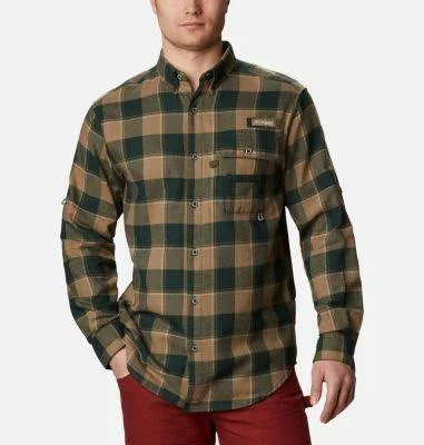Columbia Men's Sharptail Flannel (XL Spruce Chunky Plaid)