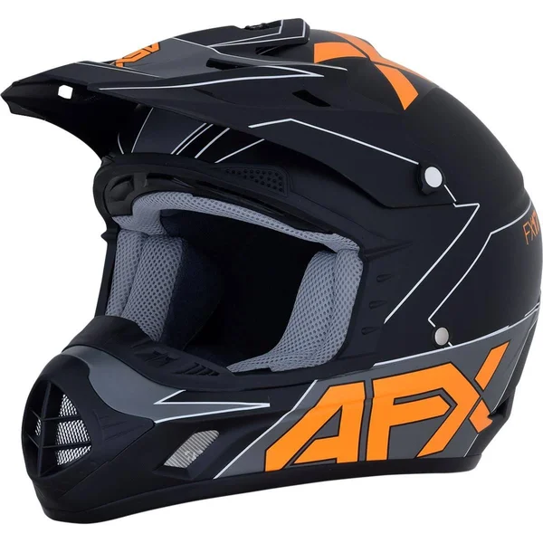 AFX FX-17 Graphics Helmet (Small, Black/Orange)