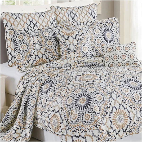 Serenta Austin Geo 7 Piece Coverlet Set; King