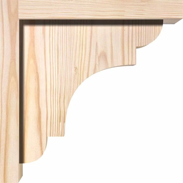 Ekena Millwork COR06X12X20NEB01SDF 5 1/2x22W x 12x22D x 20x22H New Brighton Smooth Corbel w/Backplate, Douglas Fir