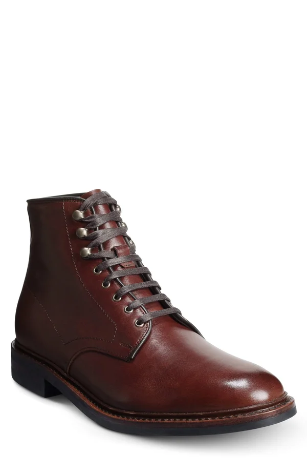 Men's Allen Edmonds Higgins Mill Plain Toe Boot, Size 10.5 EEE - Brown