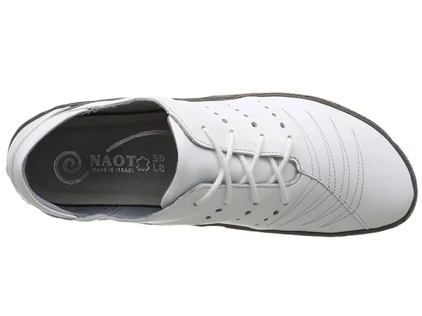 Women's Naot Kumara White Leather/Silver Threads Leather 41 M